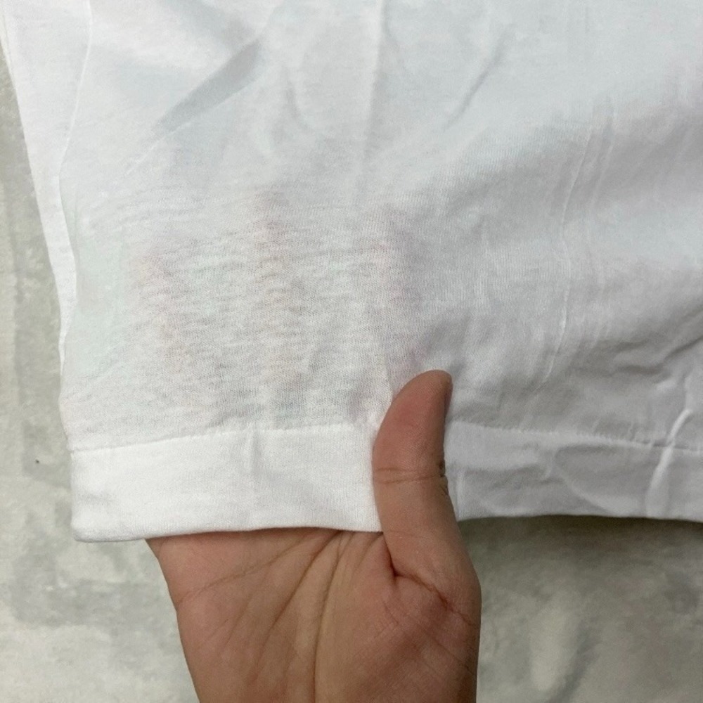 Vintage 80s Fruit Of The Loom Plain White T-Shirt Single Stitch Size L *READ - Picture 5 of 7